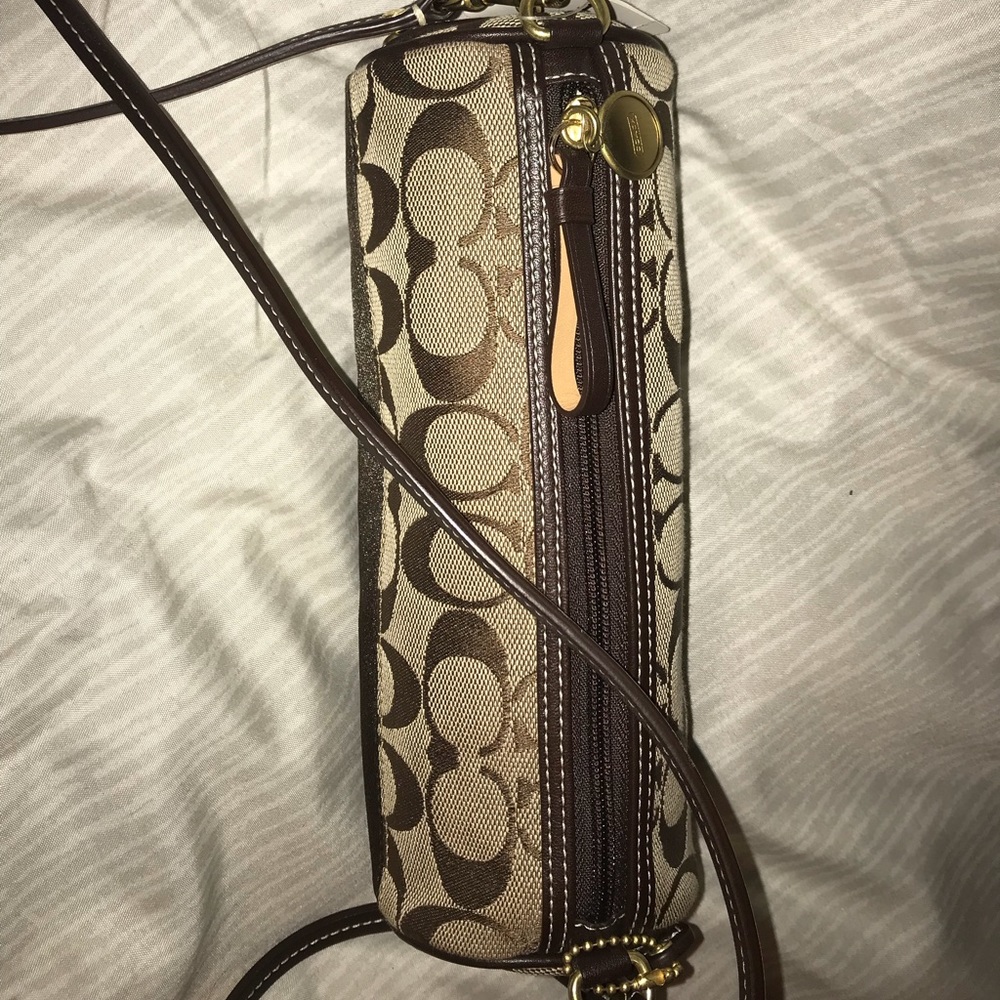 Coach mini barrel crossbody bag- Brown